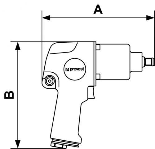 Aluminium impact wrench for intensive use - Twin hammer