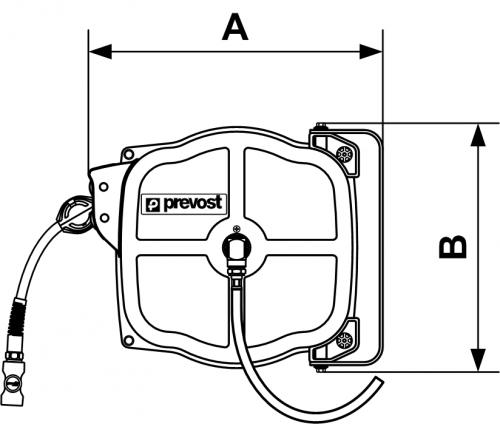 DPF series - Hose reel w/ safety retraction - Industrial type - anti-static  polyurethane hose - ATEX